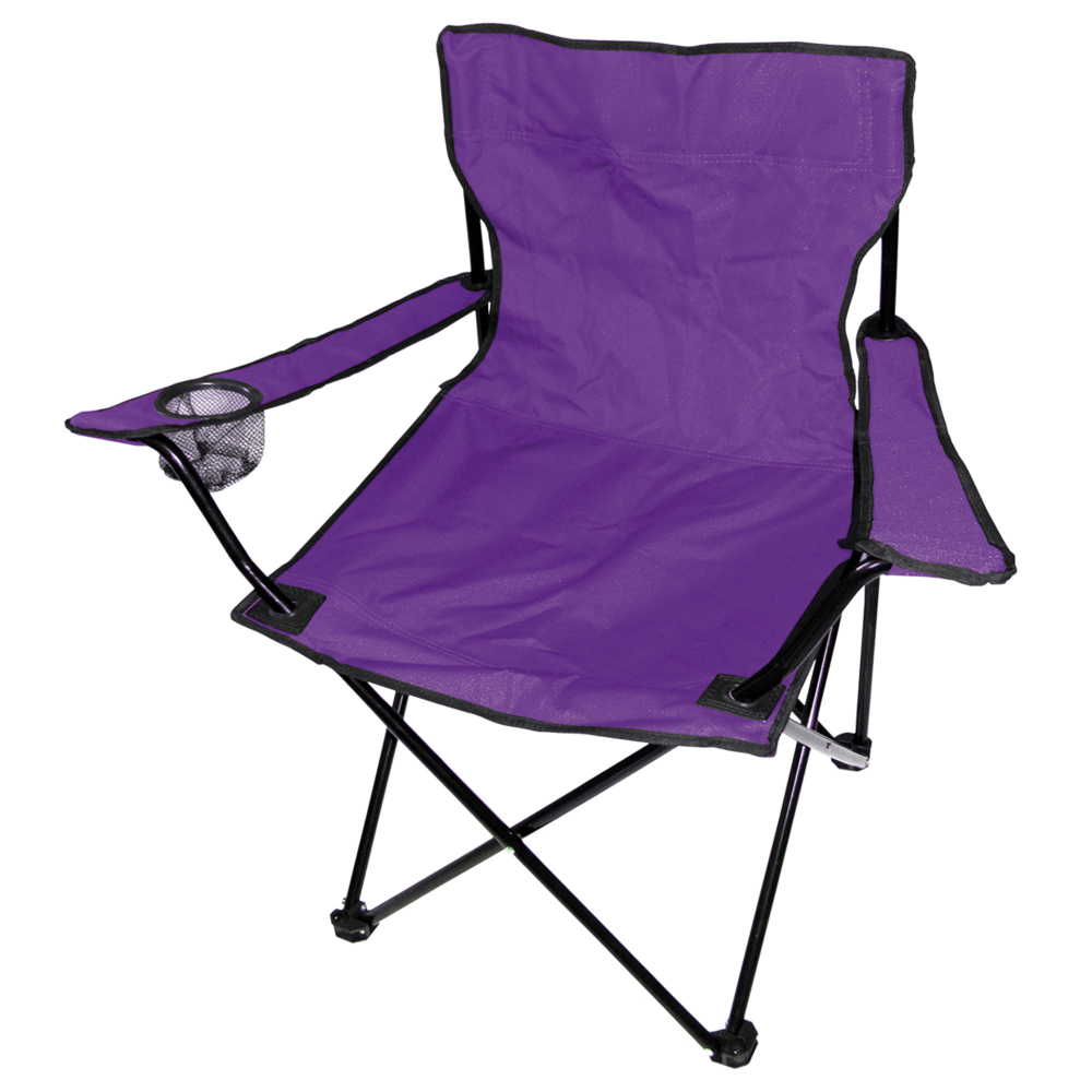 Rybářská židle s držákem nápoje včetně tašky tmavě fialová lila do 120 kg