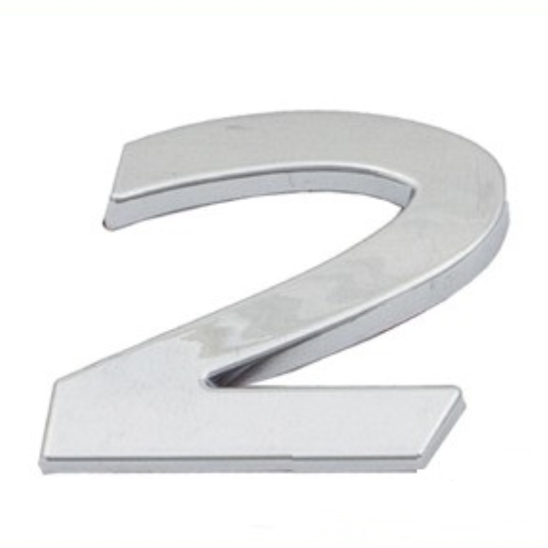 Samolepící domovní číslo - číslice "2" - chrom 26 mm