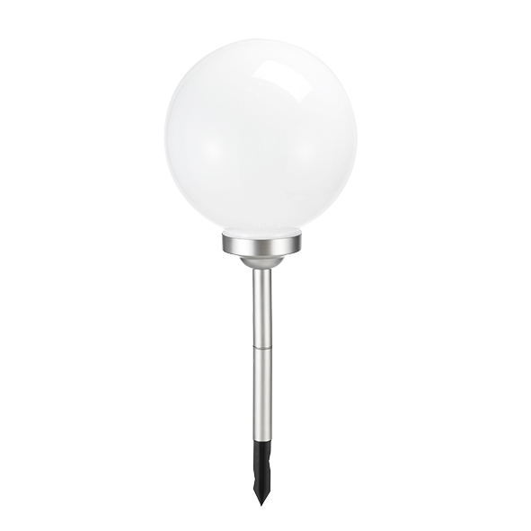LED solární zápich plast koule 30 cm, výška 73 cm teplé bílé světlo