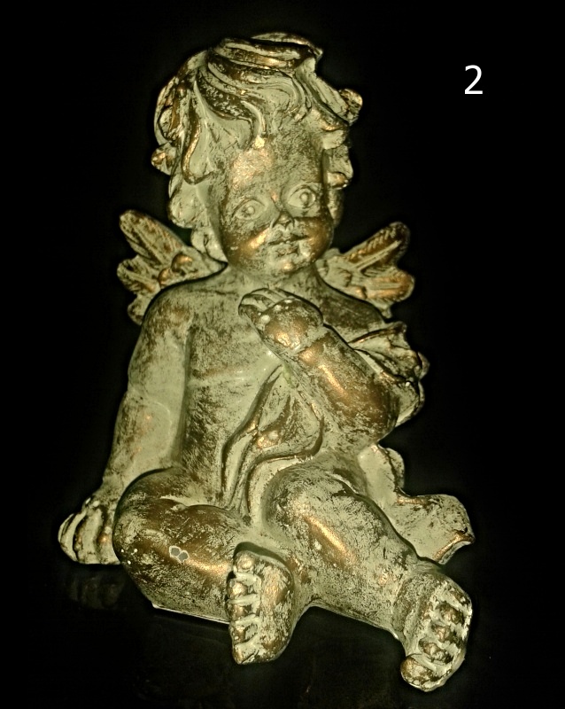 Andělíček 10 cm antik zlatý design č. 2